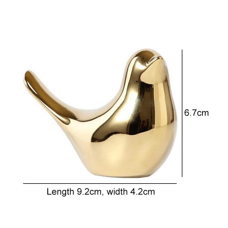 Статуэтки птиц Домашний декор Современный стиль Золотые декоративные украшения для гостиной, спальни, офиса, рабочего стола, шкафов