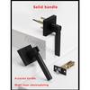American Bathroom Door Lock Bathroom Keyless Three-pole Hand Lock Home Bedroom Door With Key Door Handle Spherical Lock Doorknob