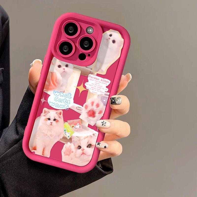 Милый кот подходит для нового чехла для мобильного телефона iPhone17 15promax модель для пары 12/11 высокая стоимость 14