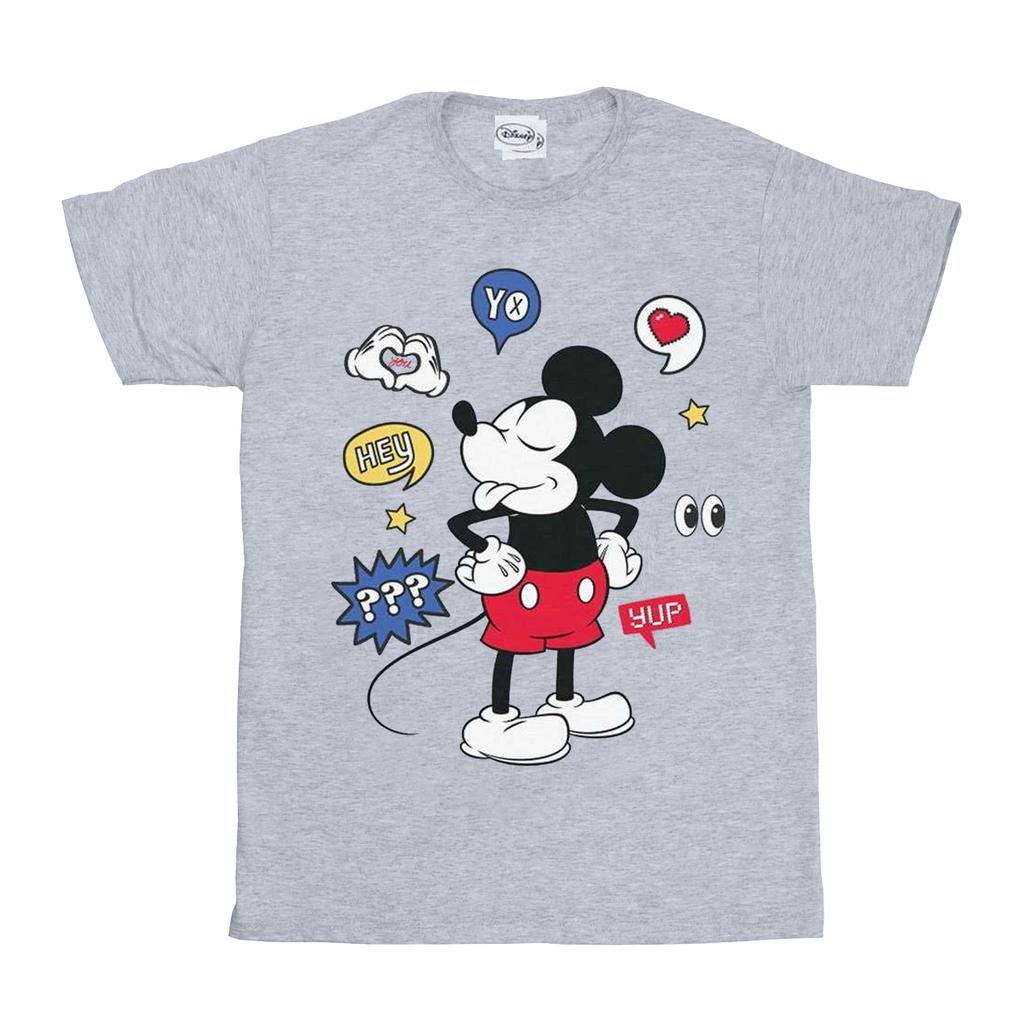 Disney Womens/Ladies Mickey Mouse Tongue Out Cotton Boyfriend T-Shirt