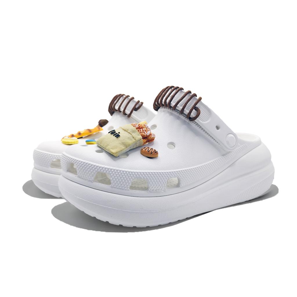 Crocs Сабо Crush EVA Jinling Chaochuang Милые и Свежие Повседневные Дышащие Туфли-Отверстия Унисекс Белые