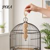 Ротанговые шарики для развлечения птиц, Игрушка-погрызушка с металлическим колокольчиком для попугаев, Аксессуар для клетки для обточки клюва, жевания, для конура, кореллы, волнистых попугайчиков