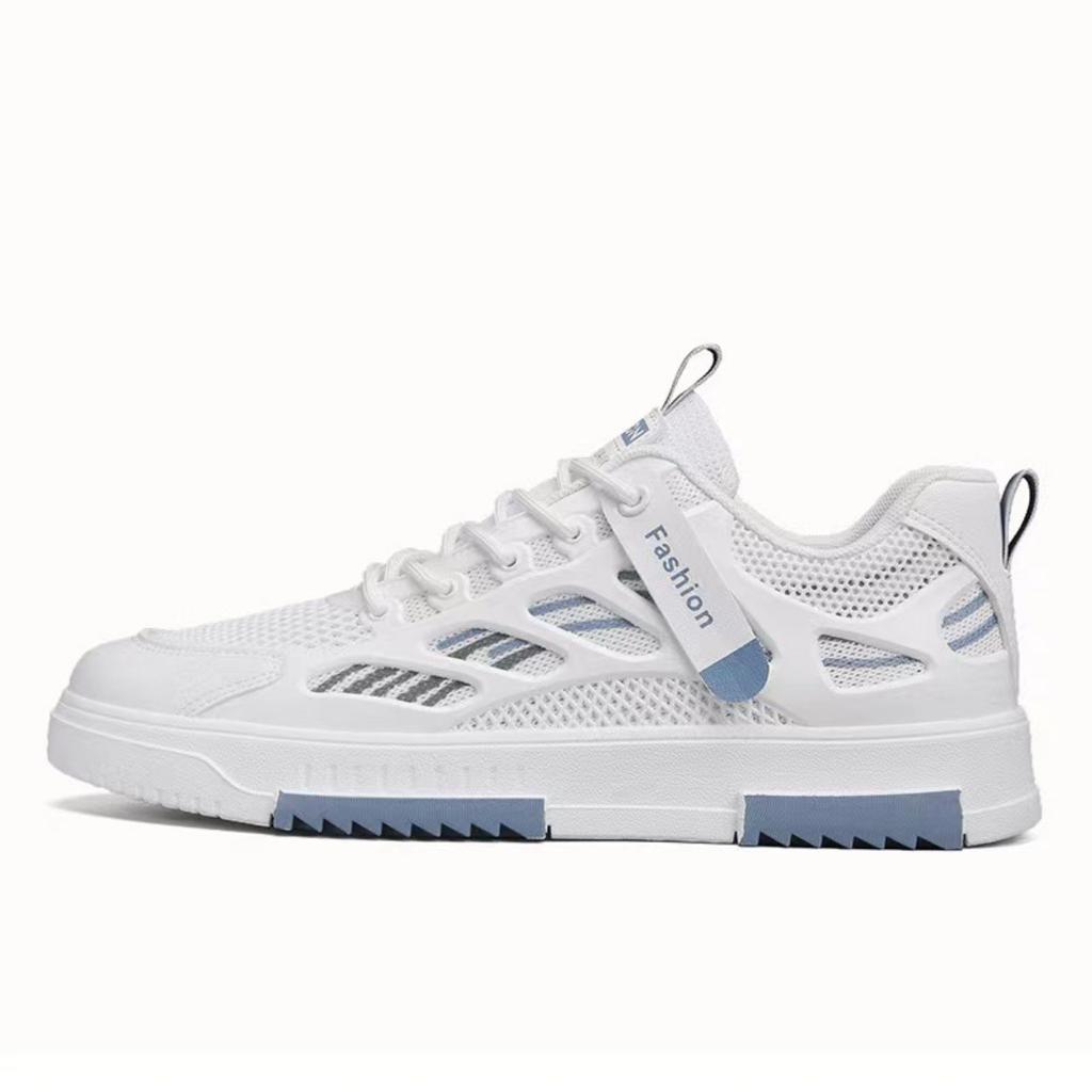 Breathable Mesh Shoes Men's Trend Versatile White Shoes Sports and Leisure Board Shoes Trendy Shoes