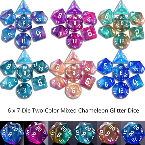RPG Dice Set, 30 X 7-Die DND Polyhedral Dice (210 Pieces) with Large Drawstring Bag for Dungeons and Dragons Tabletop Roleplaying Games