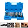 15Pcs Hollow Punch Set Heavy Duty Round Leather Hole Punching Tool for Watch Cloth Belt Gaskets with Storage Case