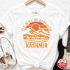 Retro Sunset Mountain Caravan Graphic TShirt Vintage Camel Trek Travel Art Tee