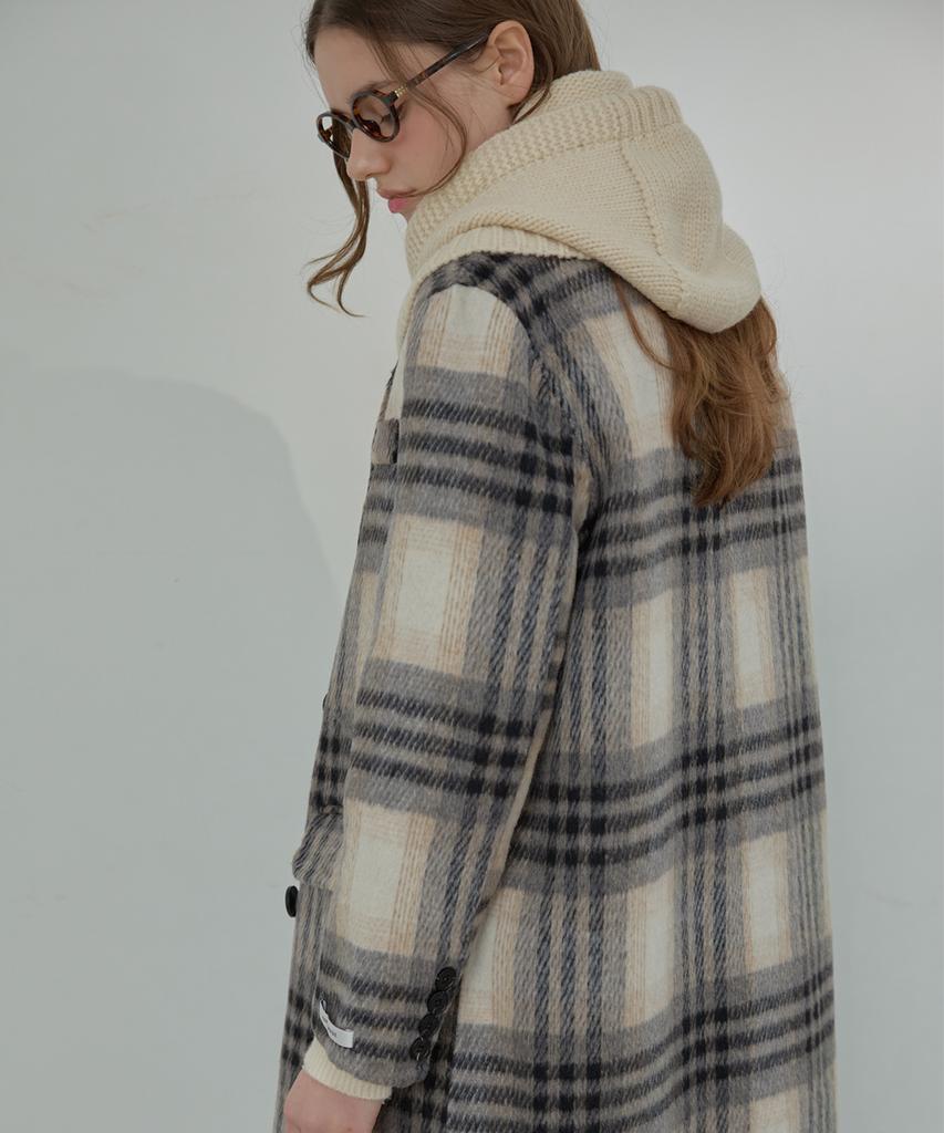 SLOWLOLLI An Check Handmade Coat - Check