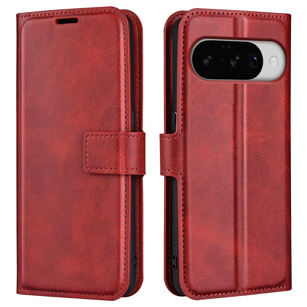 For Google Pixel 10 Stand Case Anti-Scratch Calf Texture Leather Phone Cover