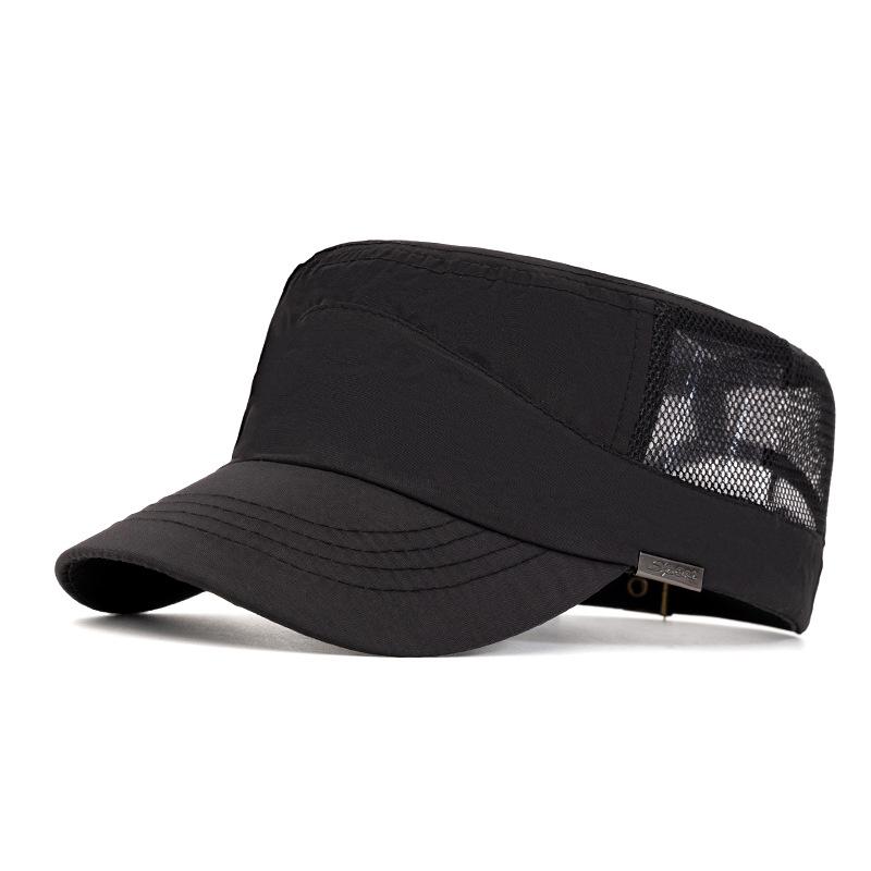 Мужская летняя шляпа для отдыха на открытом воздухе, быстросохнущая сетчатая дышащая солнцезащитная плоская шляпа, кепка с козырьком
