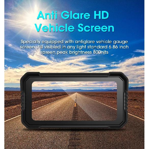 5/6.25 inch TPMS GPS Navigation Motorcycle IPX7 Waterproof Carplay Display Screen Portable Moto Wireless Android Auto Monitor