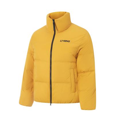 Li Ning Серия Спортивный Стиль Жизни Минималистичная Надпись Молния Стойка Воротник Универсальная Повседневная Спортивная Пуховая Куртка Куртка Унисекс AYMV427-5