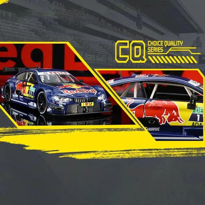 1:24 BMW M4 GT3 Red Bull Совместный бренд Сплав Спортивный Автомобиль Модель Литье под давлением Металл Гоночные Транспортные средства Модель Автомобиля Звук и Свет Детские Игрушки Подарок