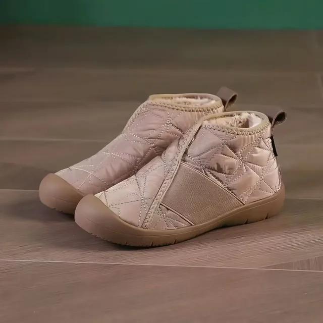 Зимняя женская хлопковая обувь, плюшевые теплые зимние ботинки 2025 новинка, водонепроницаемые, противоскользящие, удобные, большого размера 44, повседневные хлопковые ботинки