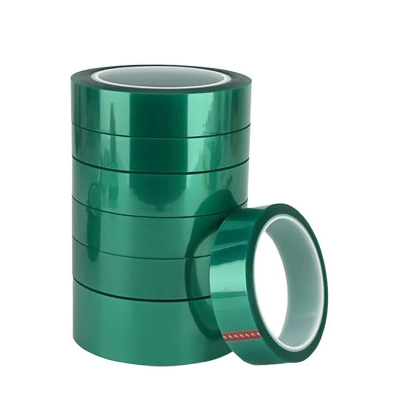 Высококачественная зеленая полиэстеровая термостойкая маскирующая ПЭТ-силиконовая лента для покраски, порошкового покрытия, анодирования, печатных плат