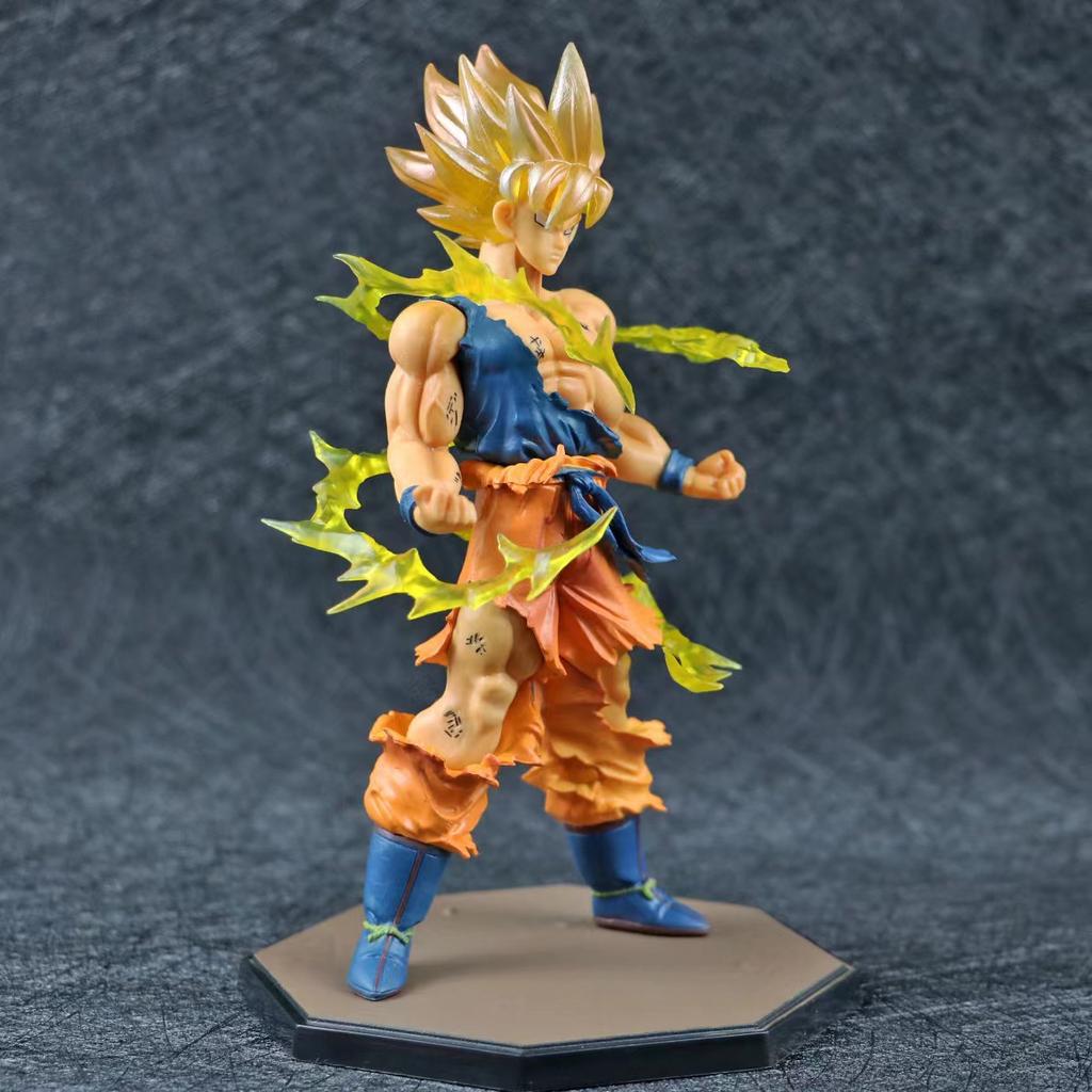 Горячая Аниме Фигурка Сон Гоку Супер Сайян из Dragon Ball 17 см / 6,69 дюйма Фигурка Гоку DBZ Фигурка-Игрушка Подарки Коллекционные Фигурки для Детей