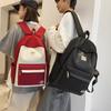 Color Block Student Schoolbag Women's Lightweight Backpack Men Travel Backpack