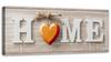 Canvas Print Home Heart Orange Beige