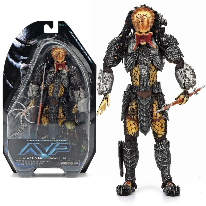 Чужой Хищник 7-дюймовая фигурка Avp Кошачье лицо Шрам Миниатюра Высокое качество Премиум-класс Прочный дизайн Игрушка