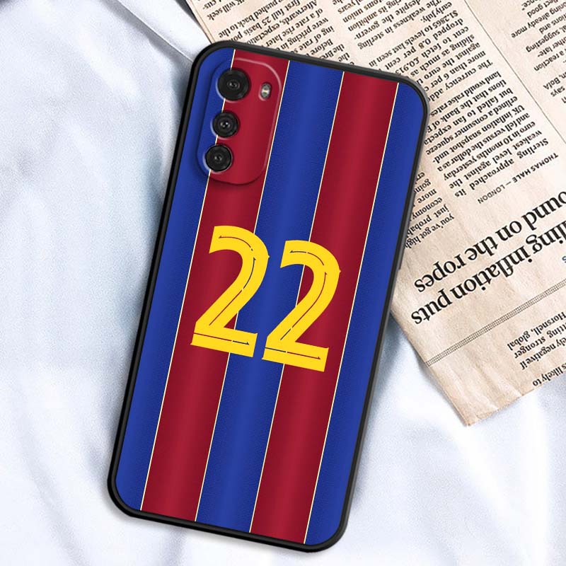 Модный чехол для телефона с номером из джерси Для Motorola G85 Edge 50 G24 G35 G14 G04 40 G72 G34 G G54 G13 G32 5G Черный