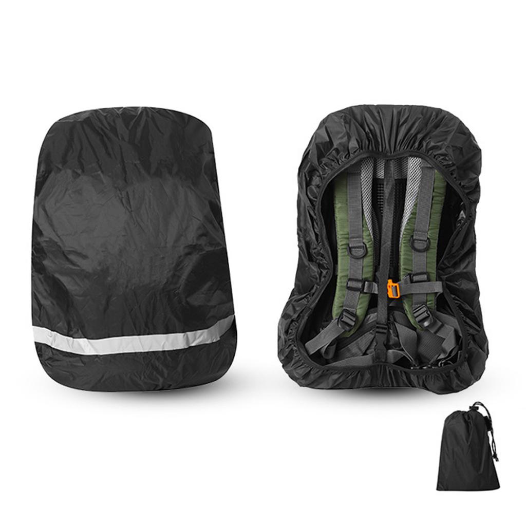 Water Proof Backpack Cover Rainproof Backpack Rain Cover with Reflective Strip for Hiking Camping Black M