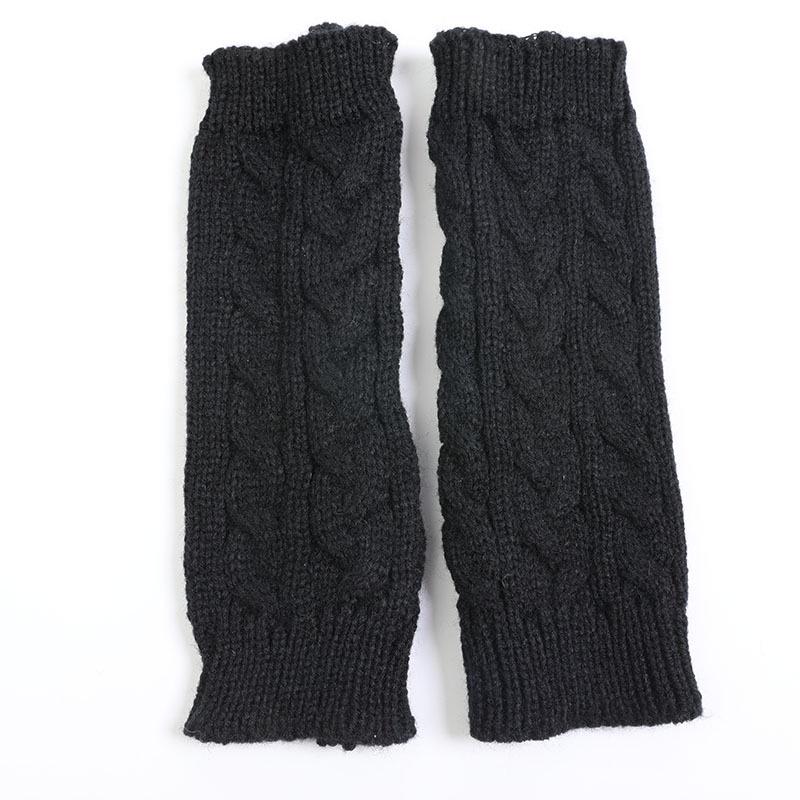 Мужские и женские шерстяные перчатки без пальцев в корейском стиле - модные короткие перчатки осень/зима