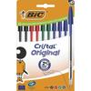 BIC Stylo Bille Cristal 1,0mm Assortis Lot De 10 Stylos