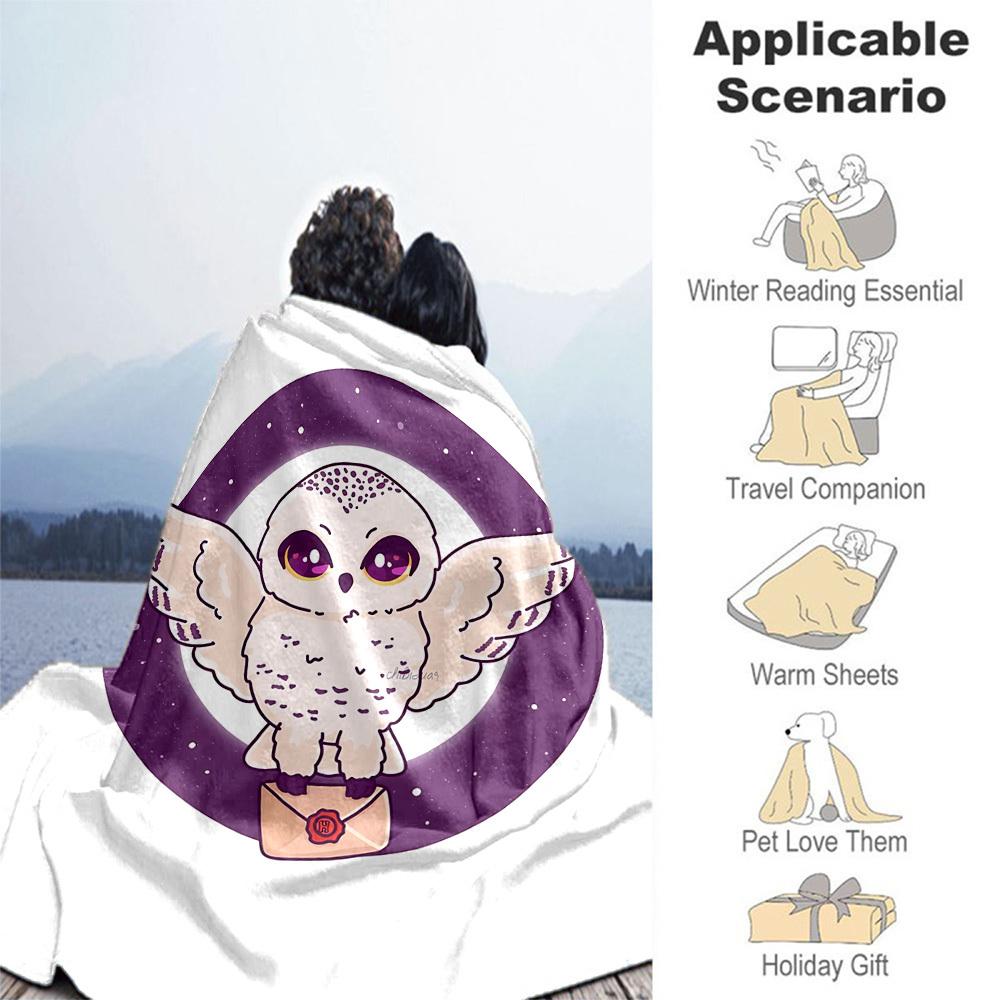 1 шт. Сова Конверт Ночь На Открытом Воздухе Фланелевое Пледовое Одеяло Все Сезоны Мягкое Тепло, Домашний Декор 1031185