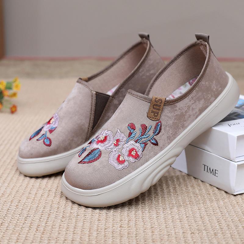 ****** and Autumn New Old ******* Cloth Shoes Women's Comfortable Middle and Old Shoes Casual S**t Sole One Pedal Mother Single Shoes