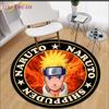 Круглый ковер с рисунком Наруто для гостиной, косметический коврик для девочек, коврик для спальни, коврик для спальни, детский коврик для девочек