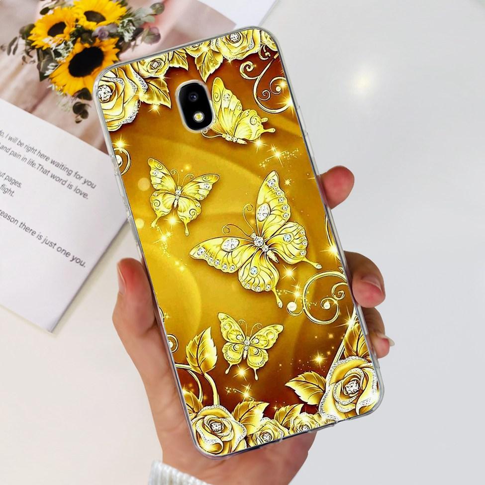 Чехол для Samsung J3 J5 J7 2017 Чехол Милый Мультяшный Кот Модные Цветы Задняя Крышка Для Samsung Galaxy J7 2017 Чехол для Телефона