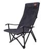 CAMPING MOON Relax Low Chair Low Style Chair Canvas Fabric Long Size Black F-1002C-BK
