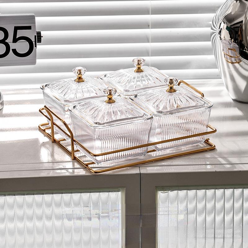 Легкая роскошная фруктовая тарелка для разделения тарелка для дома, гостиной, сухофруктов, конфет, закусок, бара, караоке, орехов, тарелка