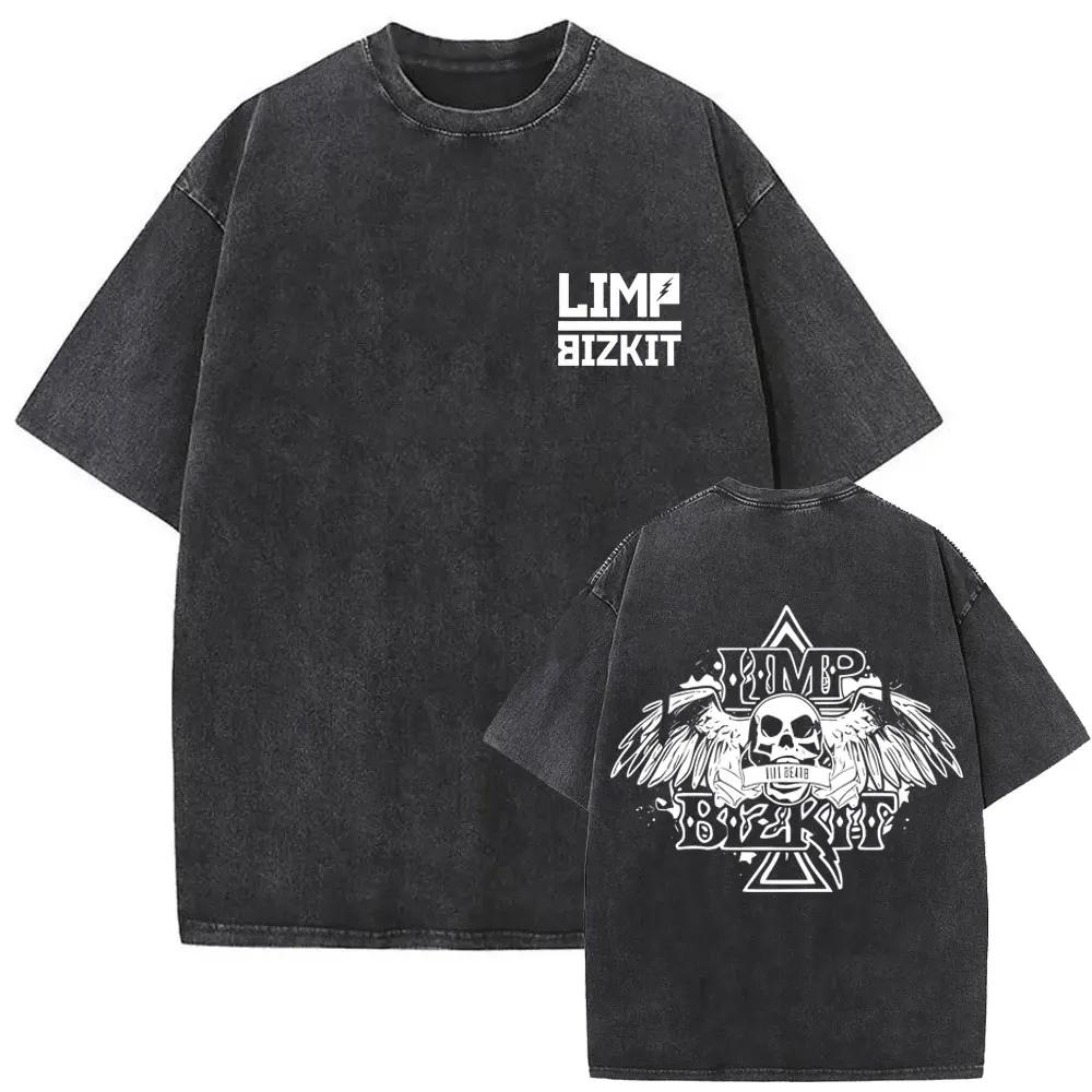 MXL Washed Vintage Rock Band Limp Bizkit Significant Other Print Tshirts Unisexs Women Hip Hop Retro Oversized Short Sleeve