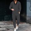 New Fashionable And Versatile Men'S Casual Suit Outdoor Sports And Fitness Cardigan Hooded Long Sleeved Pants Set