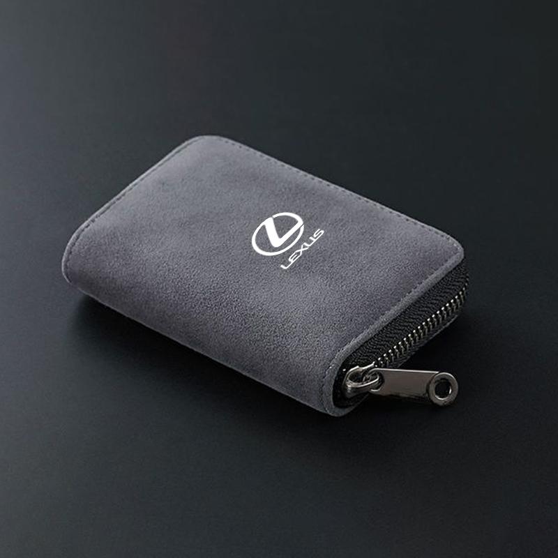 Suede Leather Car Driver Licence Card Holder Bags Coin Purse Wallet For Lexus CT200h ES250 ES300h NX300h RX350 IS250 IS200 GS300