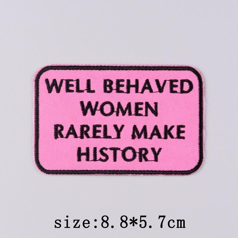 Proverb Patch Iron On Patches For Clothing Slogan Embroidered Patches On Clothes Skull Embroidery Patch Hook Loop Sticker Badges