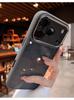 Полностью закрывающий противоударный чехол для iPhone 17, черный, полупрозрачный, с металлическим ободком камеры и кнопкой AI