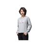 Li Ning Training Series Logo Letter Print Round Neck Long Sleeve Sweatshirt Women Sweatshirt Floral-Gray AWDM066-1