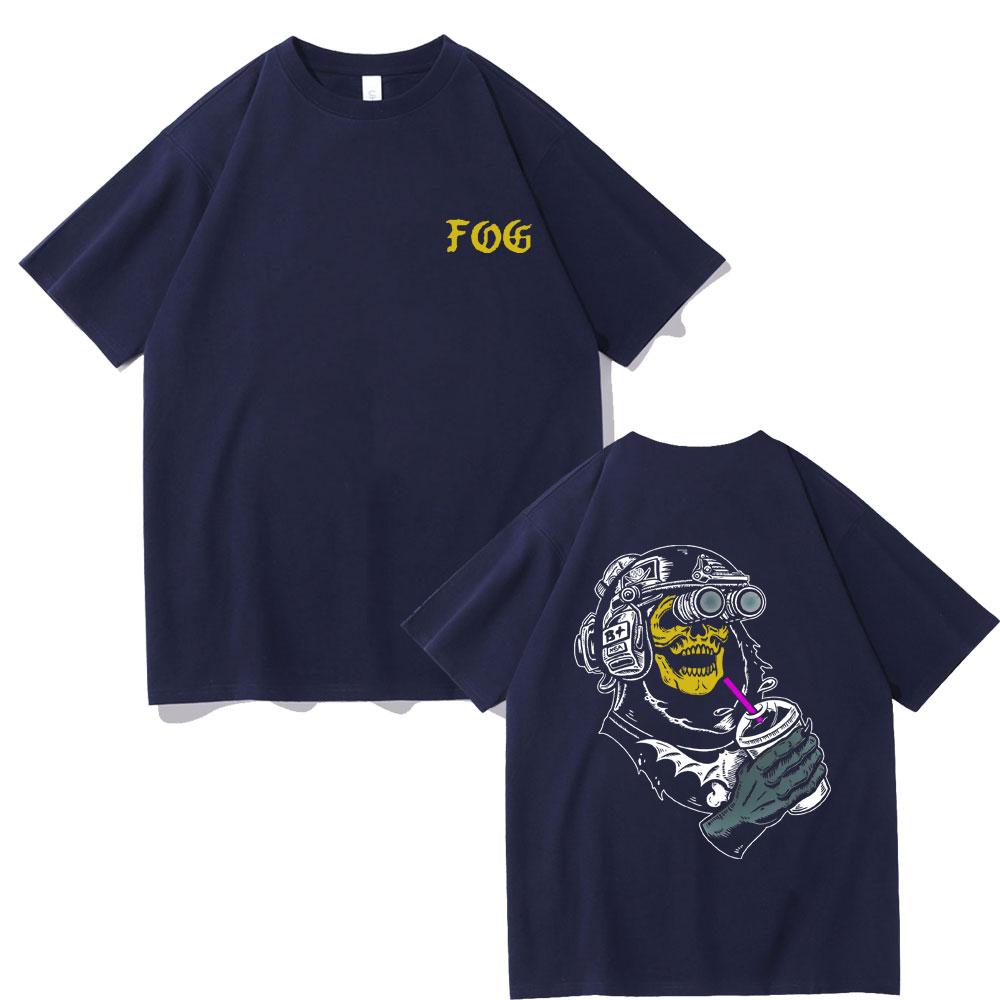 Футболка Forward Observations Group с готическим принтом скелета, мужская модная черная футболка с коротким рукавом в винтажном стиле