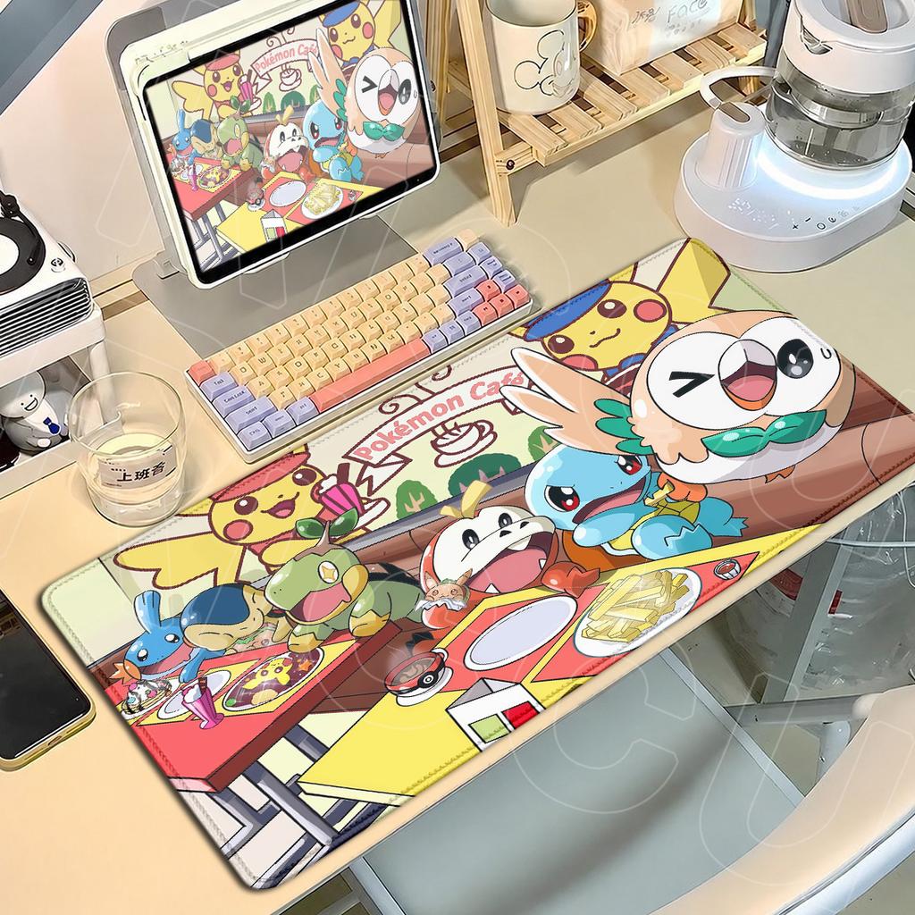 900x400mm Laptop ESport Gaming Keyboard Mats Kawaii Rowlet Anime Mouse Pads Office Extended Soft Desk Decoration Carpet