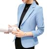 Women One Button Solid Color Lapel Long Sleeve Slim Blazer Coat Suit