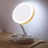 Foldable Led Magnifying Mirror Makeup Costway White Vanity Cosmetic Mirror USB Charging or Battery  with Light 10X Table Mirrors