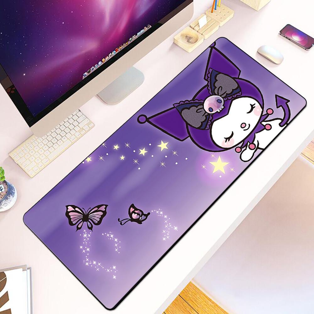 Cute Pink My Melody Kuromi Mousepad HD Printing Computer Gamers Locking Edge Nonslip Mouse Pad XXLxcm Keyboard PC Desk Pad