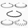 Hair Styling Tool Alice Style Black Head Hoop Casual Headwear Sports Metal Hairband Wavy Headband