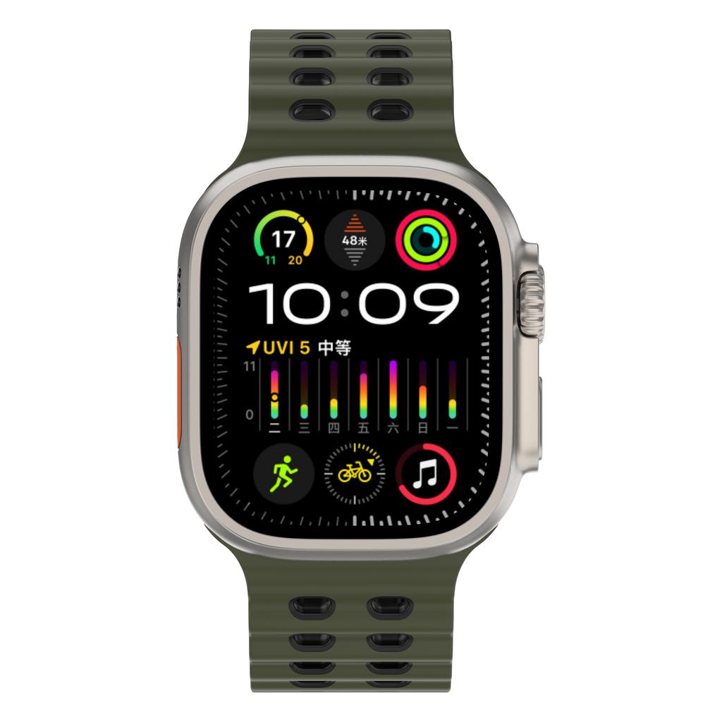 Breathable Ocean Strap for Apple Watch Bands Ultra 4 3 49mm 44mm 42mm 46mm Silicone Correa Bracelet iWatch Series SE 9 10 11 12
