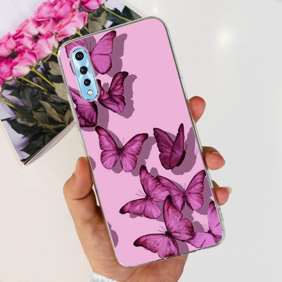 Для Vivo 1907 Vivo Y7s Y17s Чехол Задняя крышка Мультяшный Крутой стиль Животные Девичий Цветок Мода Мягкий ТПУ Силиконовый Бампер VivoY17s