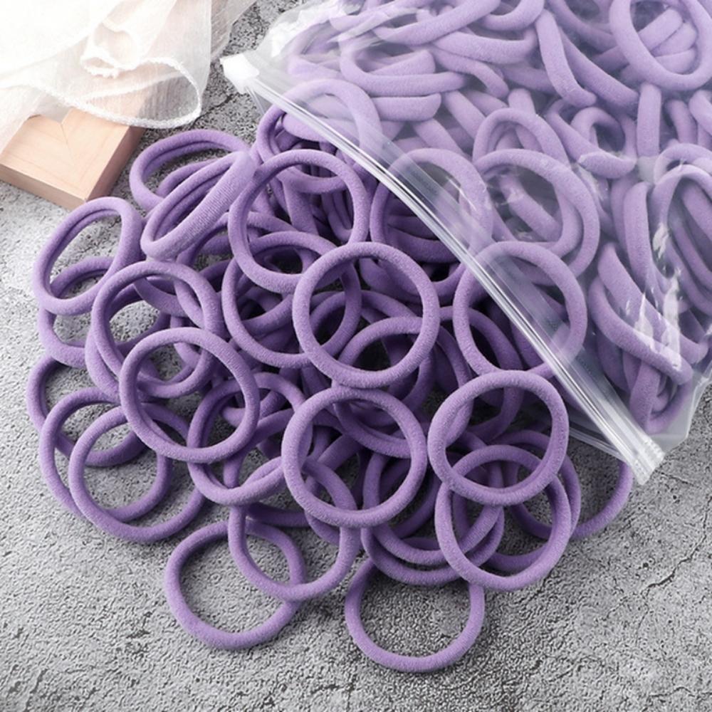 50pcs/Set Women Basic Hair Bands 1.57inch Simple Solid Colors Elastic Headband Hair Ropes Ties Hair Accessories Ponytail Holder