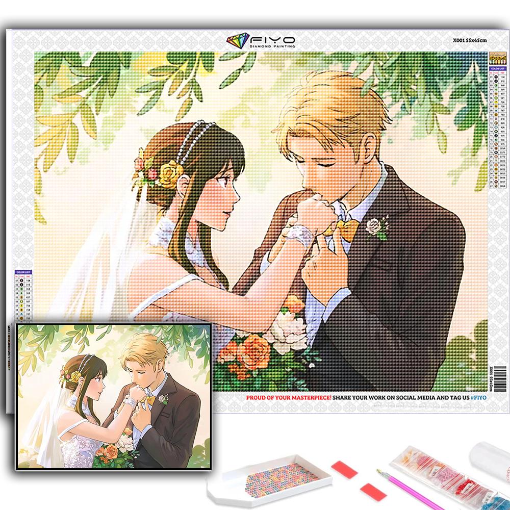 Popular 5D Diy Cross Stitch Anime Poster SPY FAMILY Painting Full Drill Cross-Stitch Crafts Kit Wall Sticker Home Decor