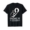 Recognize The Signs Funny Cat Shadow Waving T Shirt Vintage Breathable Soft Streetwear Designer Clothes Slightly Fashion