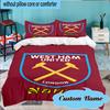 Custom Name hammer Crest Bedding Set 3pcs, Bedding Set Including 1pc Duvet Cover And 2pcs Pillowcases for Bedroom, Dormitory Gift